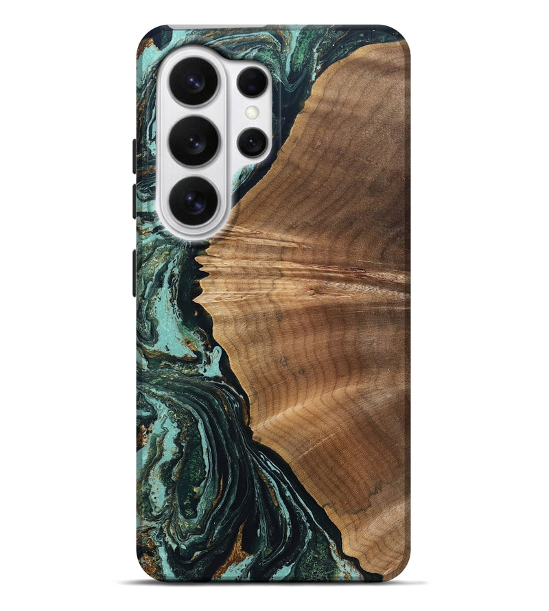 Galaxy S26 Ultra Wood Live Edge Phone Case - Caryn (Green, 831631)