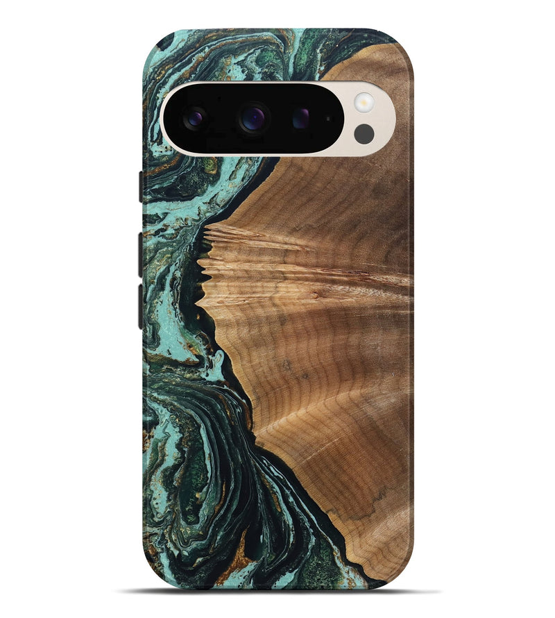 Pixel 10 Pro XL Wood Live Edge Phone Case - Caryn (Green, 831631)