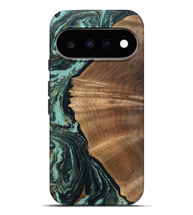 Pixel 11 Pro XL Wood Live Edge Phone Case - Caryn (Green, 831631)