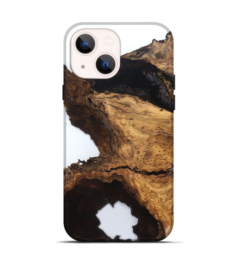 iPhone 14 Wood Live Edge Phone Case - Glenda (Clear, 831645)