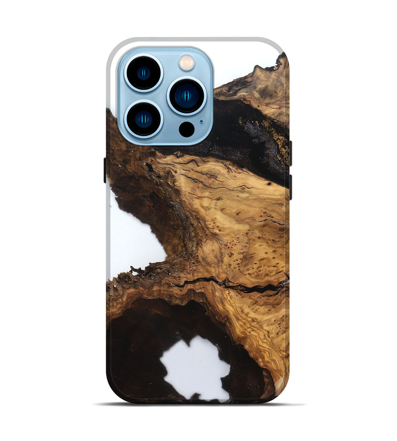 iPhone 14 Pro Wood Live Edge Phone Case - Glenda (Clear, 831645)