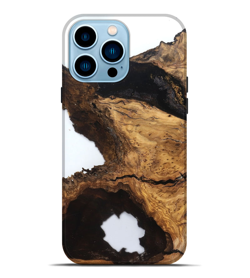 iPhone 14 Pro Max Wood Live Edge Phone Case - Glenda (Clear, 831645)