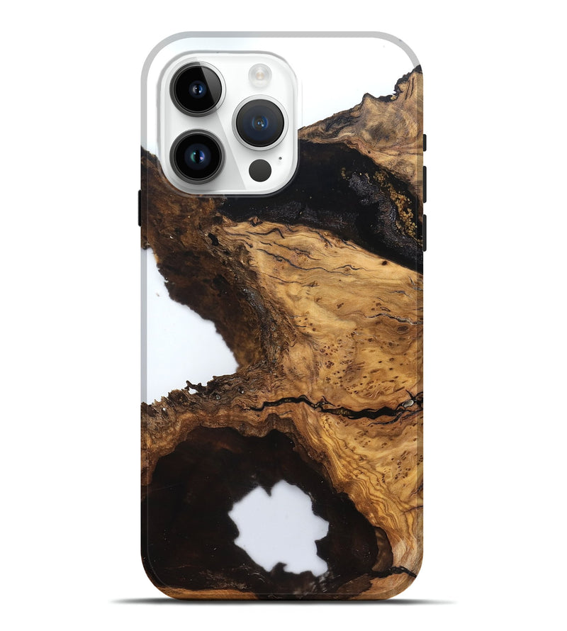 iPhone 15 Pro Max Wood Live Edge Phone Case - Glenda (Clear, 831645)