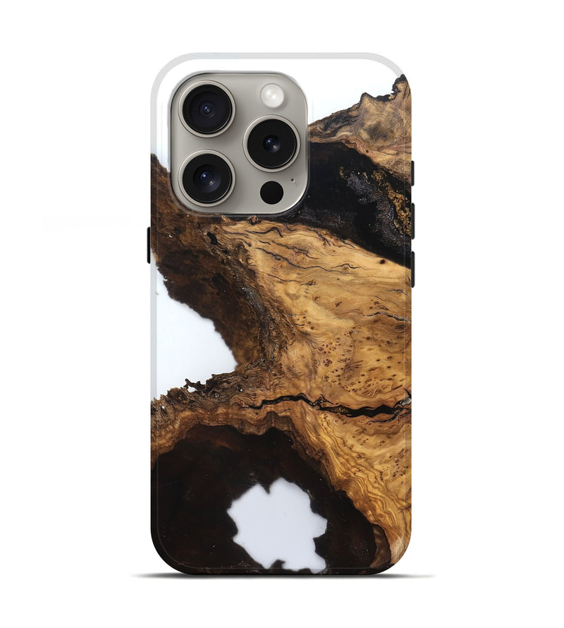 iPhone 16 Pro Wood Live Edge Phone Case - Glenda (Clear, 831645)