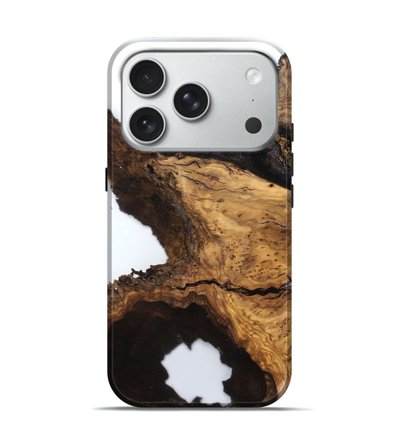 iPhone 18 Pro Wood Live Edge Phone Case - Glenda (Clear, 831645)