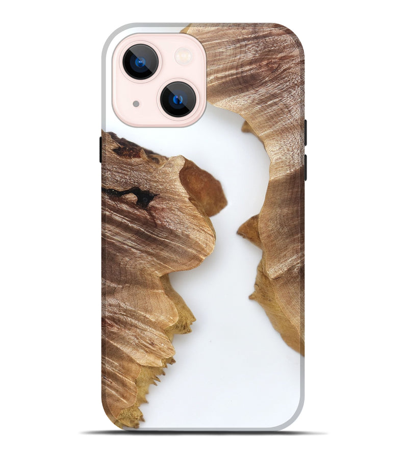 iPhone 14 Plus Wood Live Edge Phone Case - Robbin (Clear, 831646)