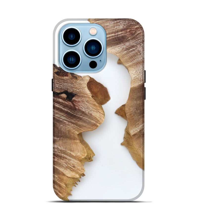 iPhone 14 Pro Wood Live Edge Phone Case - Robbin (Clear, 831646)