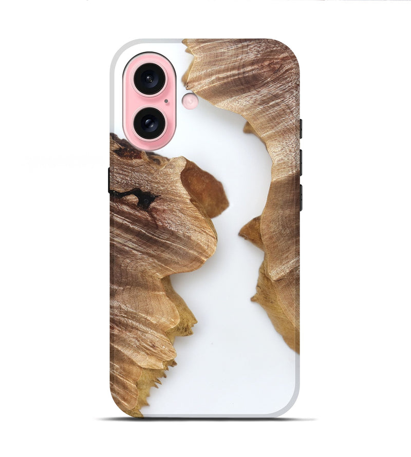 iPhone 16 Wood Live Edge Phone Case - Robbin (Clear, 831646)