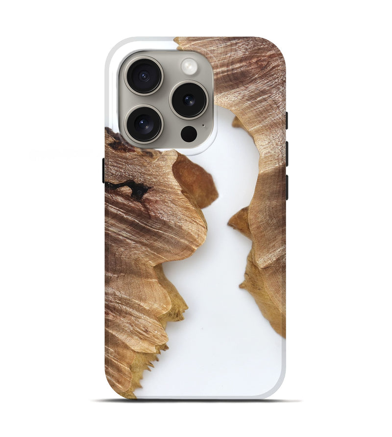 iPhone 16 Pro Wood Live Edge Phone Case - Robbin (Clear, 831646)