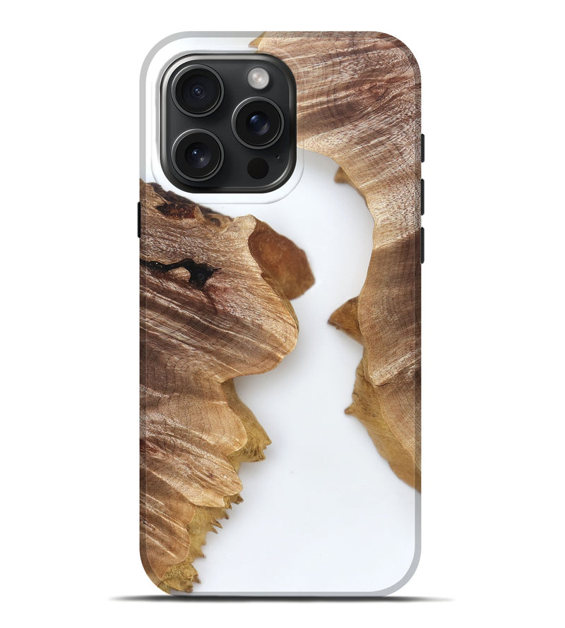 iPhone 16 Pro Max Wood Live Edge Phone Case - Robbin (Clear, 831646)