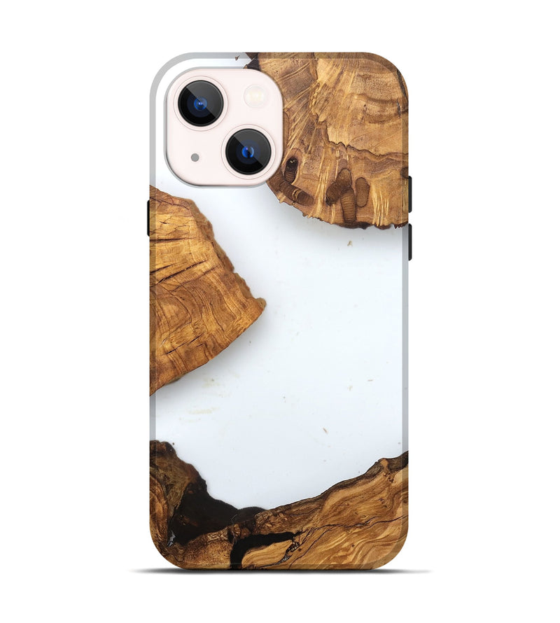 iPhone 14 Wood Live Edge Phone Case - Amiya (Clear, 831647)