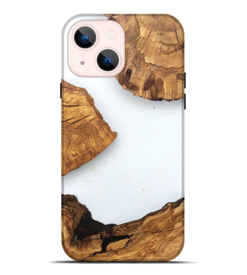 iPhone 14 Plus Wood Live Edge Phone Case - Amiya (Clear, 831647)