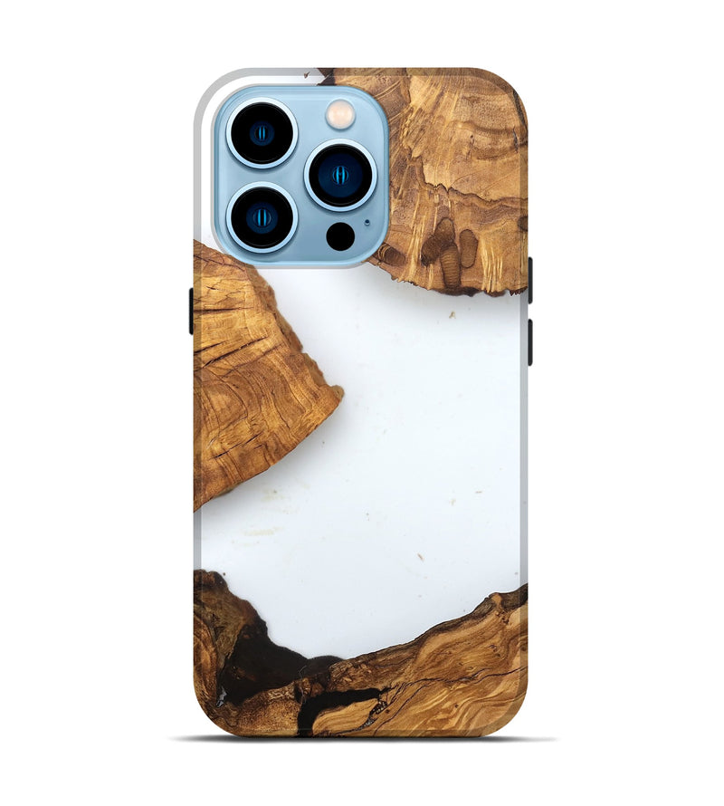 iPhone 14 Pro Wood Live Edge Phone Case - Amiya (Clear, 831647)