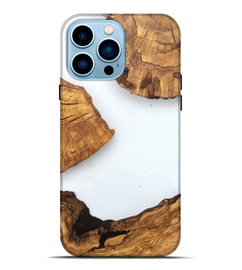 iPhone 14 Pro Max Wood Live Edge Phone Case - Amiya (Clear, 831647)