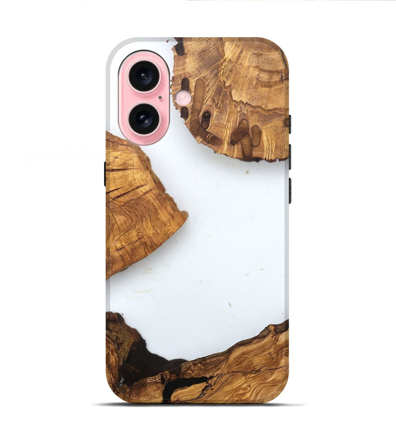 iPhone 16 Wood Live Edge Phone Case - Amiya (Clear, 831647)