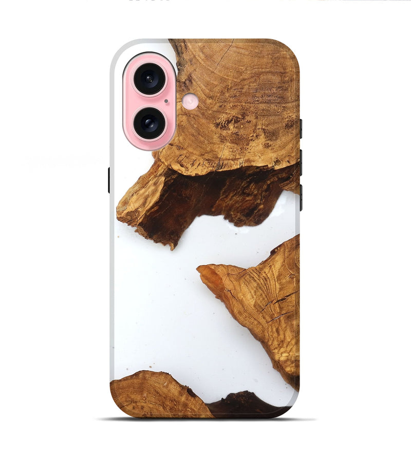 iPhone 16 Wood Live Edge Phone Case - Savanah (Clear, 831648)