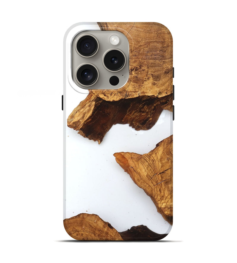 iPhone 16 Pro Wood Live Edge Phone Case - Savanah (Clear, 831648)