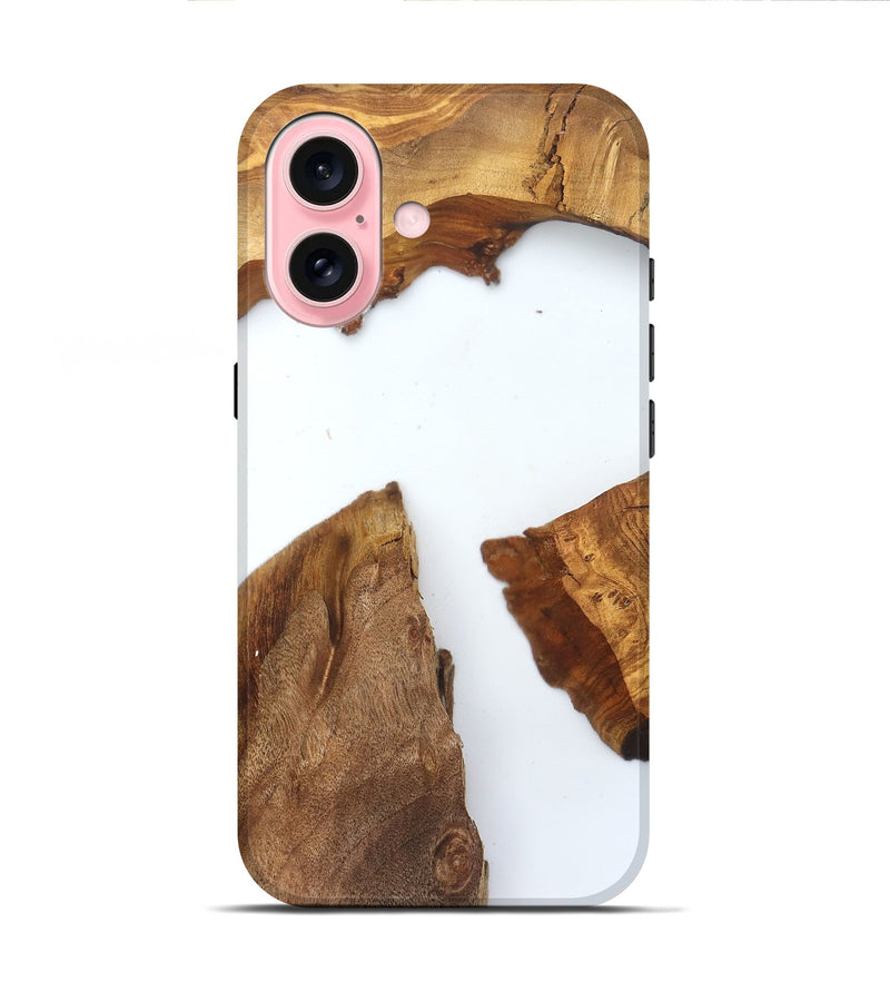 iPhone 16 Wood Live Edge Phone Case - Loyal (Clear, 831649)