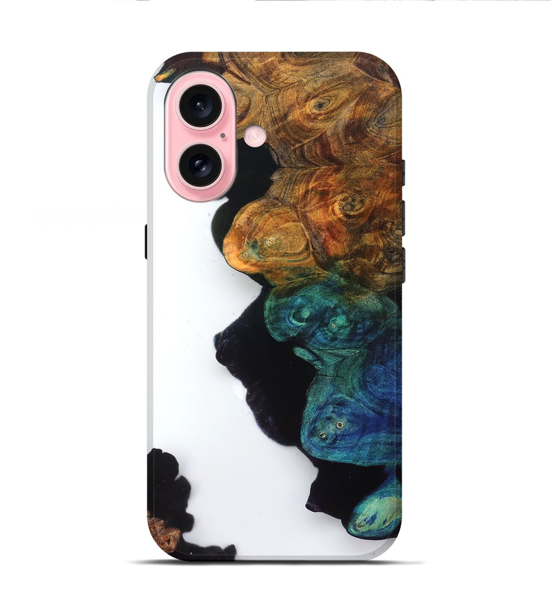 iPhone 16 Wood Live Edge Phone Case - Lester (Clear, 831650)