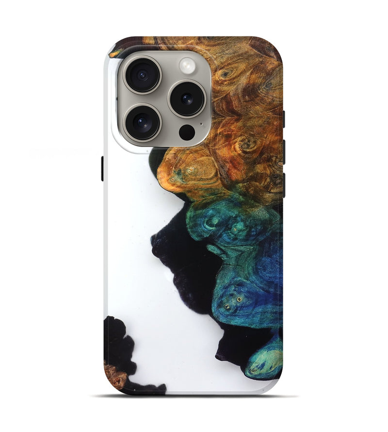 iPhone 16 Pro Wood Live Edge Phone Case - Lester (Clear, 831650)