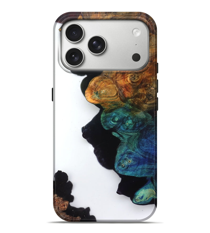 iPhone 17 Pro Max Wood Live Edge Phone Case - Lester (Clear, 831650)