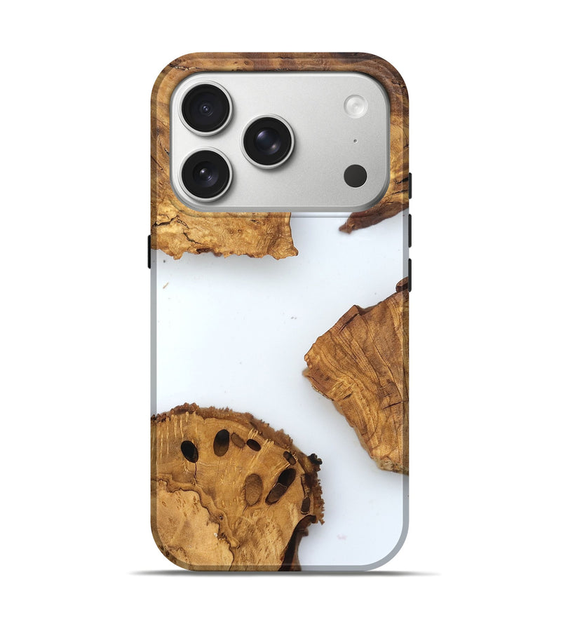 iPhone 17 Pro Wood Live Edge Phone Case - Lelah (Clear, 831651)