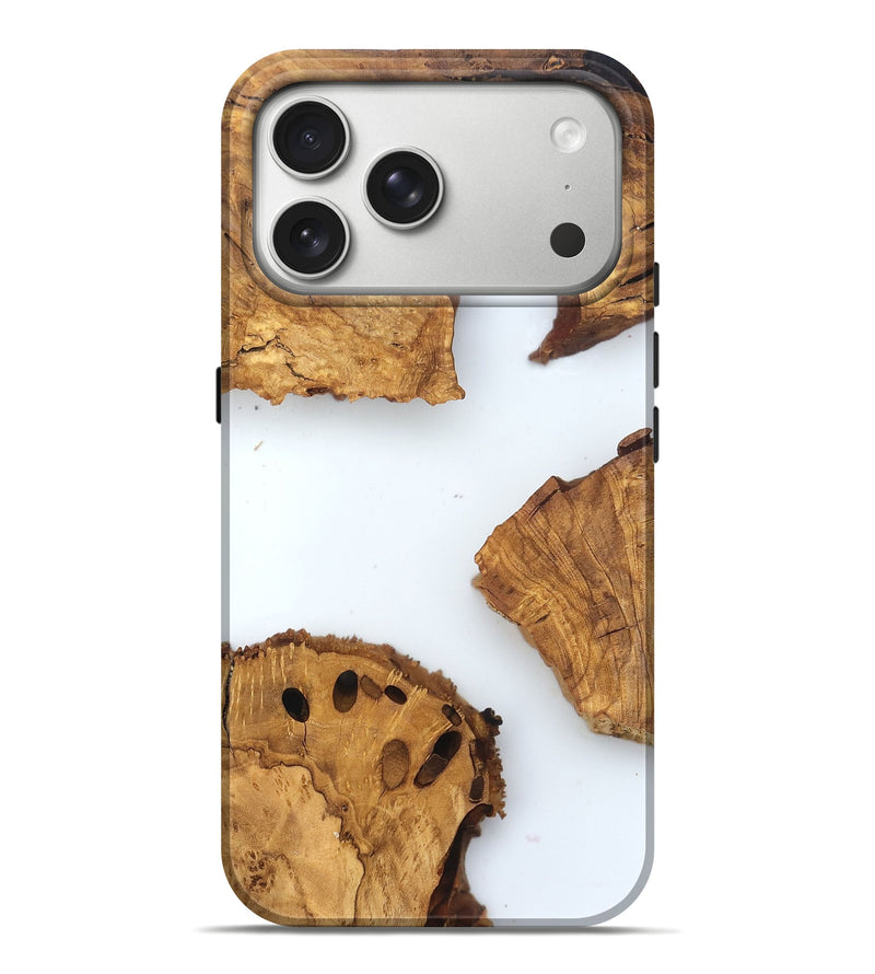 iPhone 17 Pro Max Wood Live Edge Phone Case - Lelah (Clear, 831651)