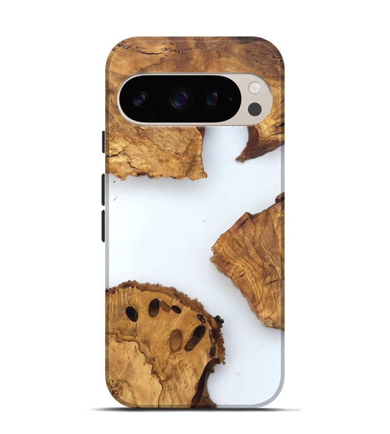 Pixel 9 Pro Wood Live Edge Phone Case - Lelah (Clear, 831651)