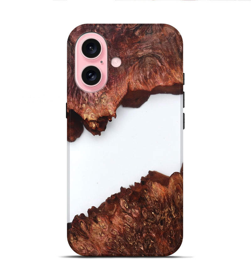 iPhone 16 Wood Live Edge Phone Case - Mabelle (Clear, 831652)