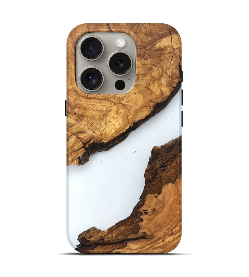 iPhone 16 Pro Wood Live Edge Phone Case - Dax (Clear, 831653)