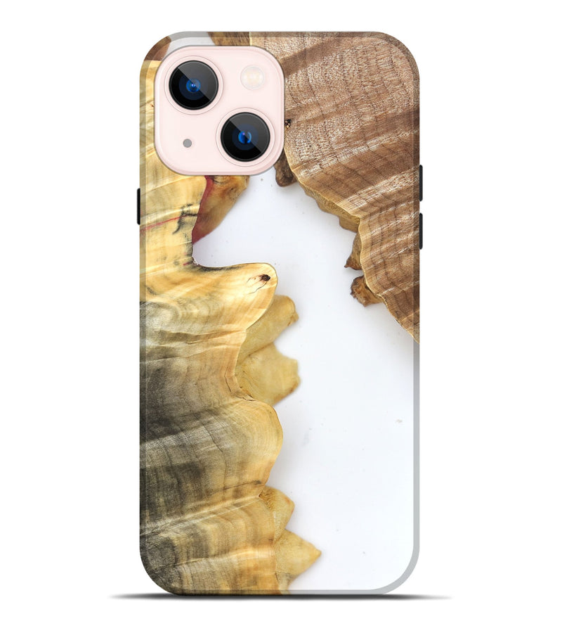 iPhone 14 Plus Wood Live Edge Phone Case - Haylie (Clear, 831654)