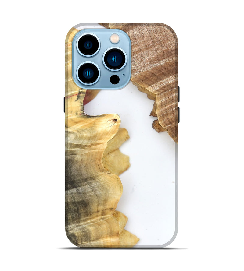 iPhone 14 Pro Wood Live Edge Phone Case - Haylie (Clear, 831654)