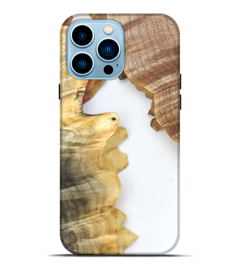 iPhone 14 Pro Max Wood Live Edge Phone Case - Haylie (Clear, 831654)