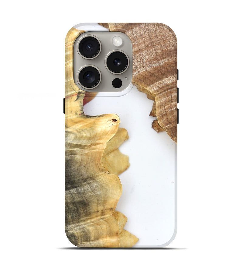 iPhone 16 Pro Wood Live Edge Phone Case - Haylie (Clear, 831654)