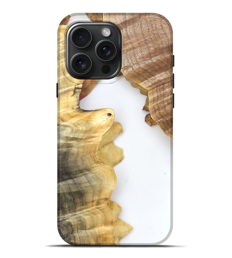iPhone 16 Pro Max Wood Live Edge Phone Case - Haylie (Clear, 831654)