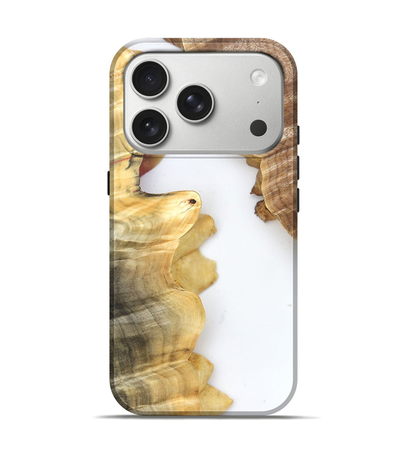 iPhone 17 Pro Wood Live Edge Phone Case - Haylie (Clear, 831654)