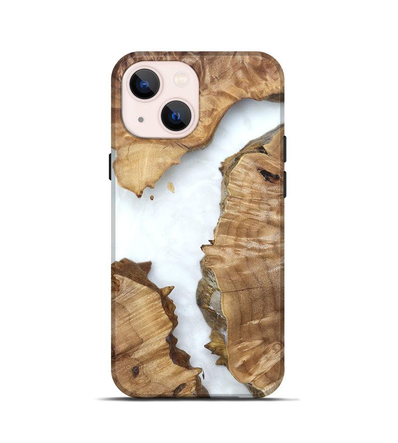 iPhone 13 mini Wood Live Edge Phone Case - Amanda (Clear, 831656)