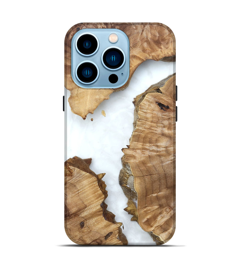 iPhone 14 Pro Wood Live Edge Phone Case - Amanda (Clear, 831656)
