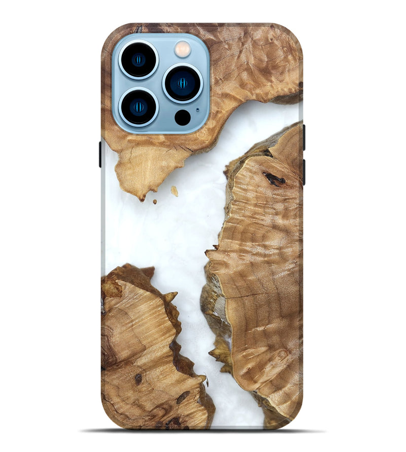 iPhone 14 Pro Max Wood Live Edge Phone Case - Amanda (Clear, 831656)