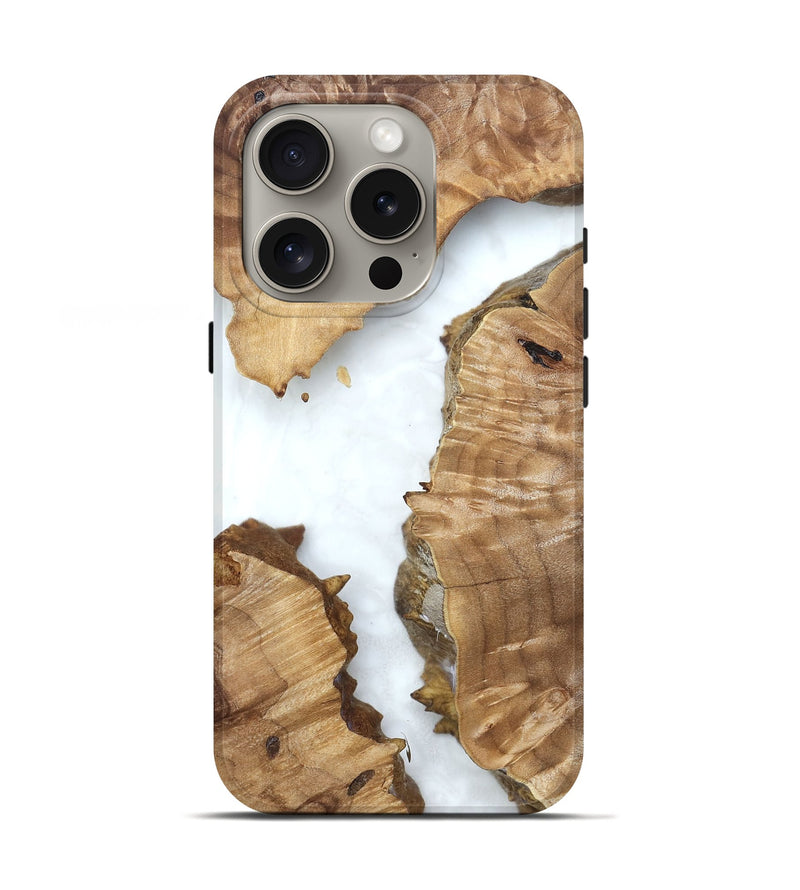 iPhone 16 Pro Wood Live Edge Phone Case - Amanda (Clear, 831656)