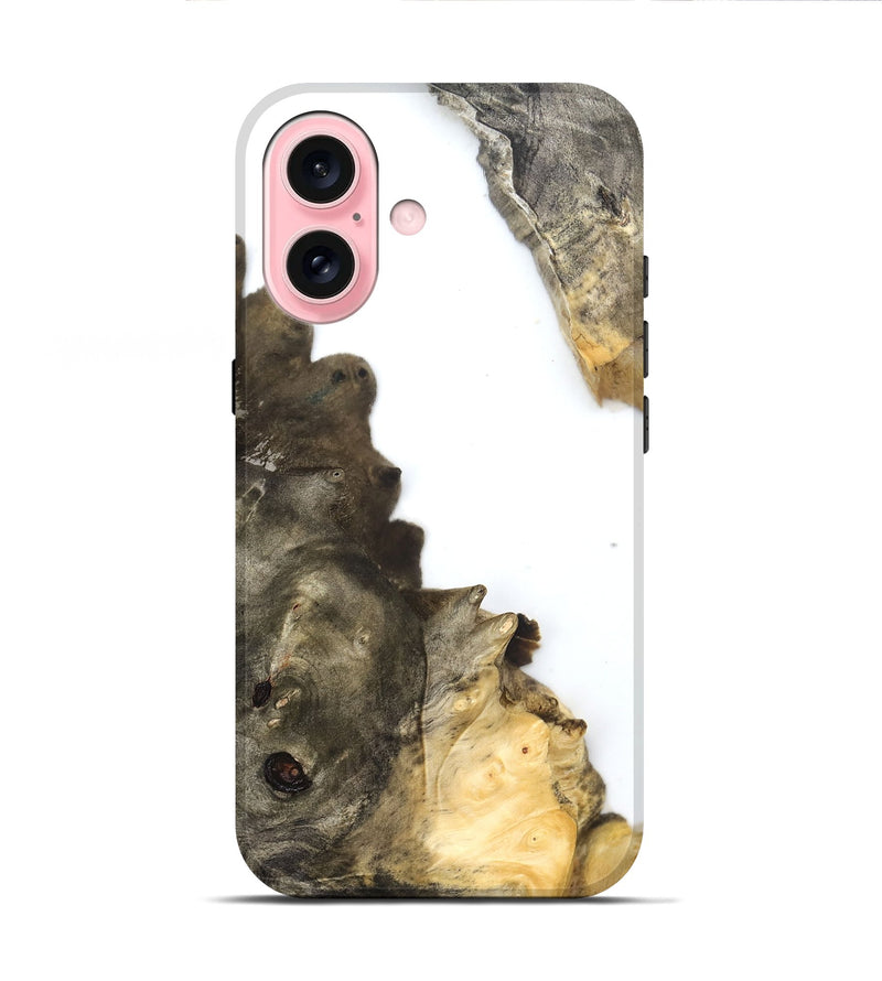 iPhone 16 Wood Live Edge Phone Case - Averi (Clear, 831657)