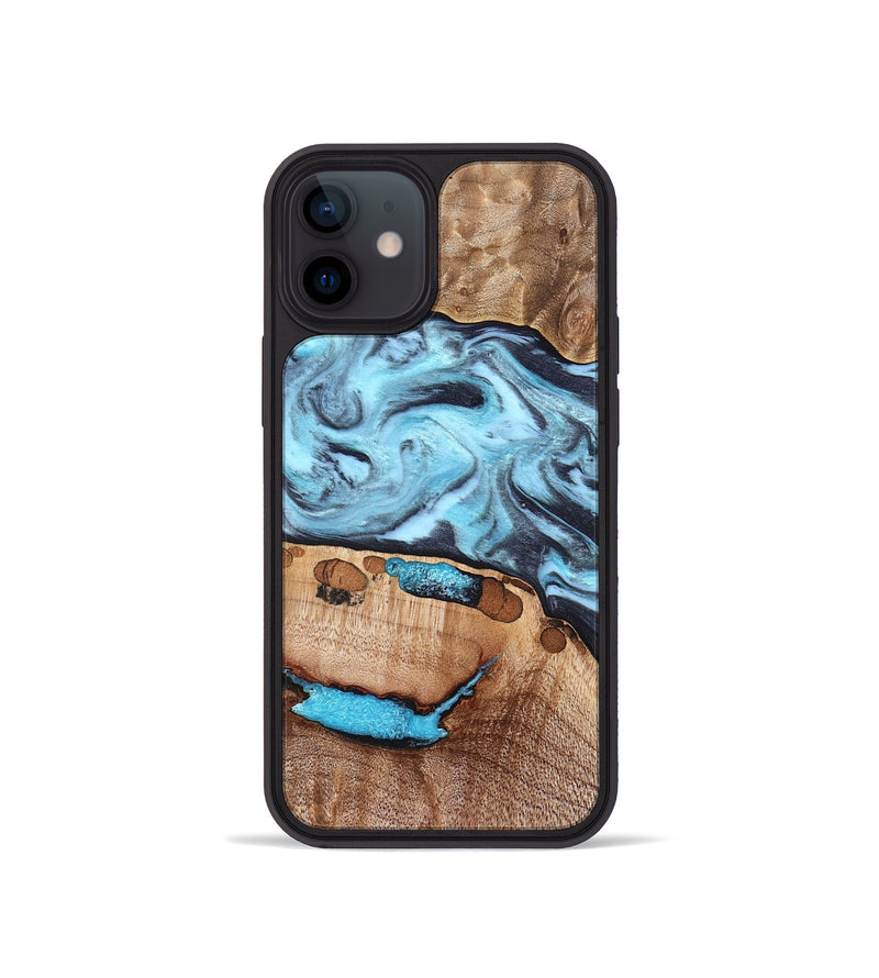 iPhone 12 mini Wood Phone Case - Bert (Blue, 831680)