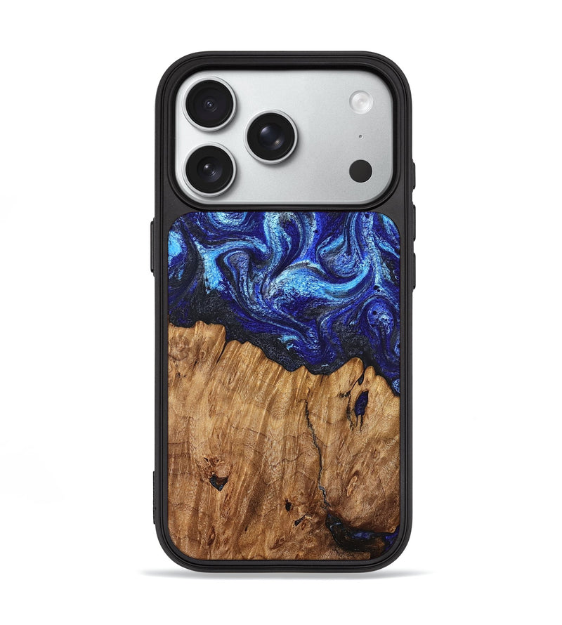 iPhone 18 Pro Wood Phone Case - Ambrose (Blue, 831682)