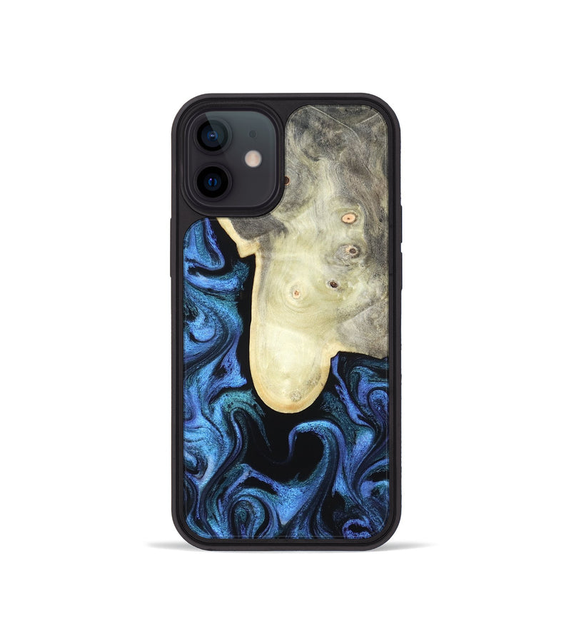 iPhone 12 mini Wood Phone Case - Emeline (Blue, 831683)