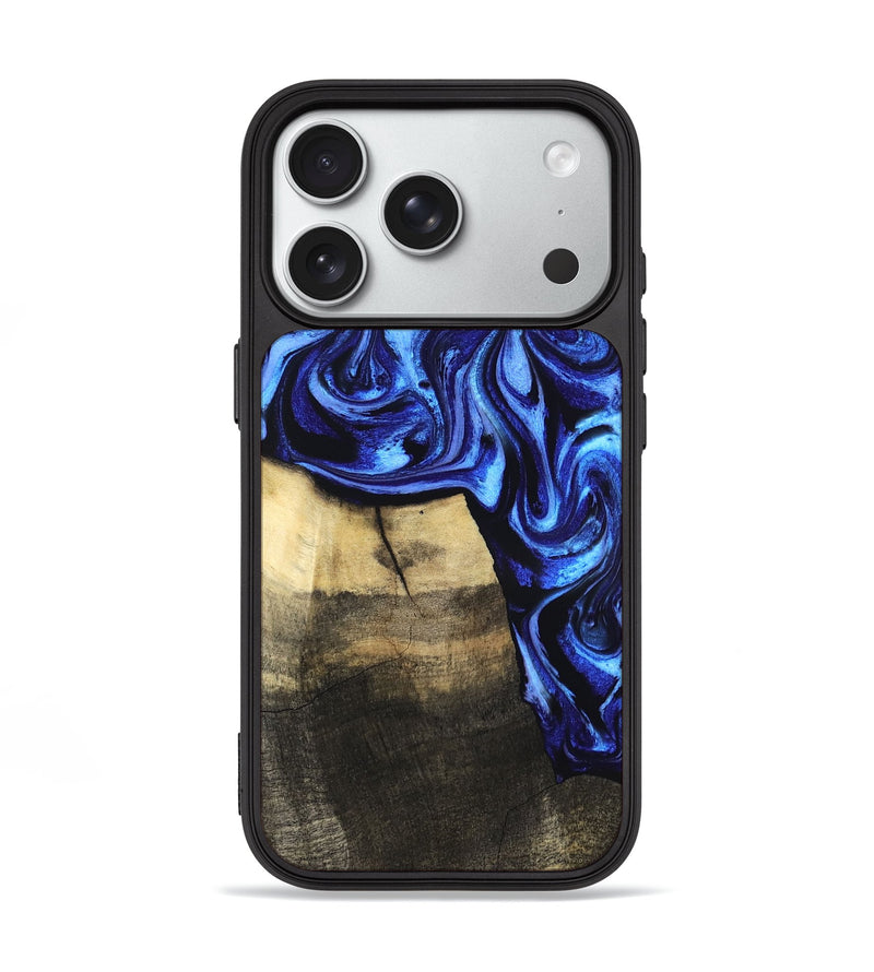 iPhone 18 Pro Wood Phone Case - Noble (Blue, 831687)