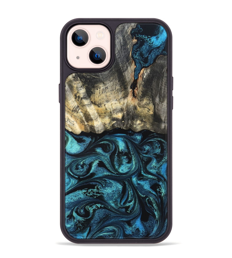 iPhone 14 Plus Wood Phone Case - Vihaan (Blue, 831689)