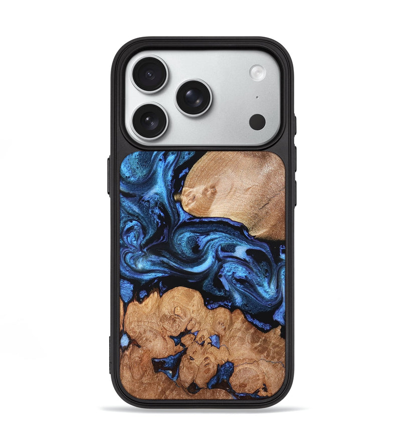 iPhone 18 Pro Wood Phone Case - Bishop (Blue, 831690)