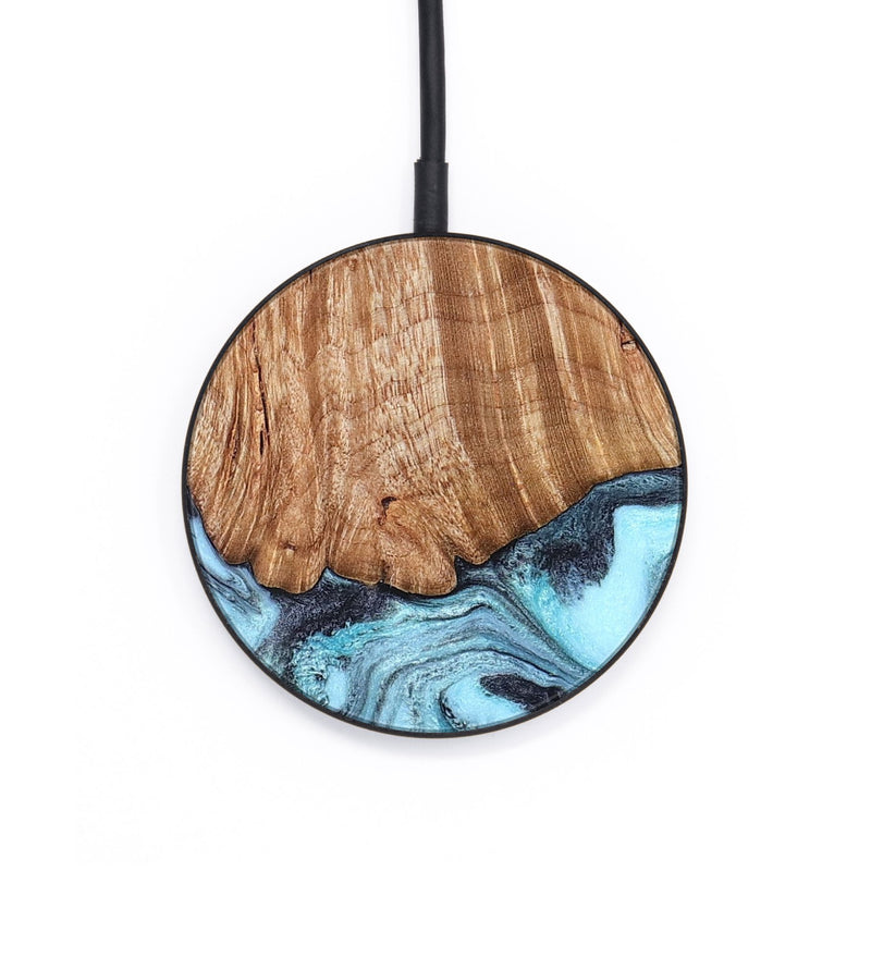 Circle Wood Wireless Charger - Kareem (Blue, 831691)