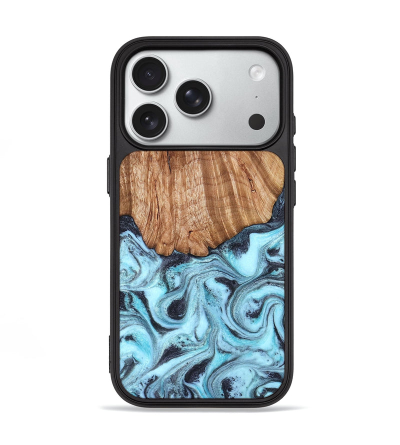 iPhone 18 Pro Wood Phone Case - Kareem (Blue, 831691)