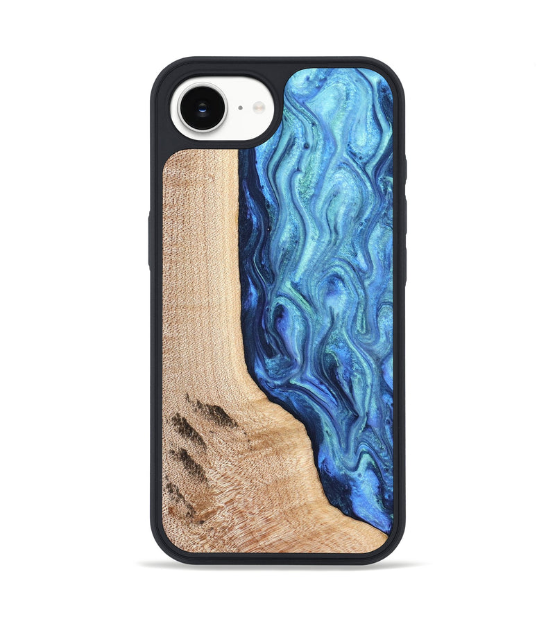 iPhone 16e Wood Phone Case - Azaria (Blue, 831693)